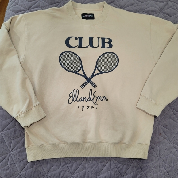 Ellandemm Sweaters - ELLANDEMM Tan Club Sweatshirt size XL/2XL
